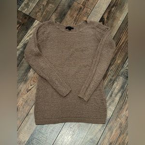 Rachel Zoe Mocha Cable Knit Sweater Size Small